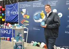 Also German pot and tray manufacturer Pöppellman Teku was present at this location, presenting their 100% recyclable plant pots made of 100% recycled plastic.